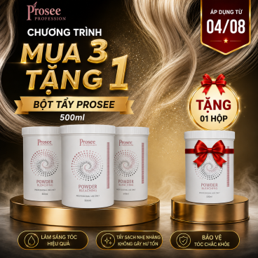 [Mua 3 tặng 1] Bột tẩy Prosee 500g – Tẩy tóc hiệu quả, mềm mượt và an toàn cho tóc
