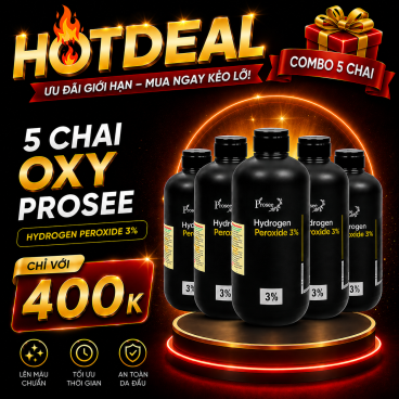 [Không Freeship] HotDeal Combo 5 chai Oxy Prosee 12% trợ nhuộm Ý