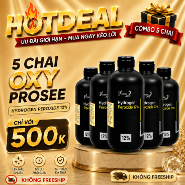 [Không Freeship] HotDeal Combo 5 chai Oxy Prosee 3% trợ nhuộm Ý