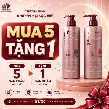 [Mua 5 tặng 1] Cặp Gội Xả Prosee Sakura Tím PS4/PC4 700ml– Cho Tóc Dầu, Giảm Bết Dính & Chống Rụng