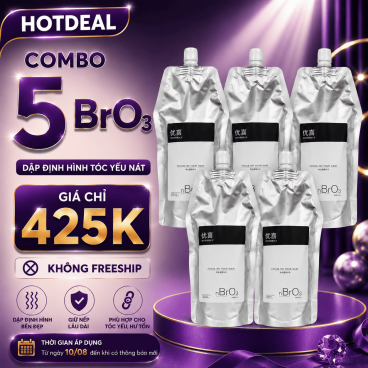 [Không Freeship] Combo 5 túi Dập Định Hình NaBro3 – Dành cho tóc yếu nát