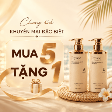 [Mua 5 tặng 1] Cặp gội xả Prosee trắng 500ml PS11PC11 – Dưỡng Ẩm & Làm Mượt Tóc Tức Thì